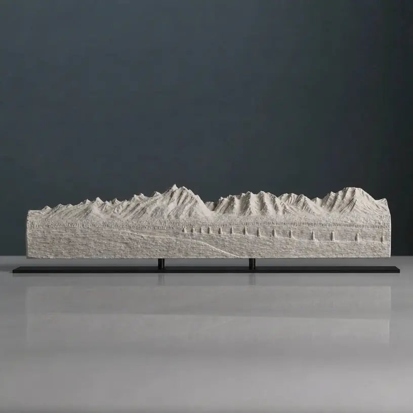 Grand Teton Sculpture (Panorama View, Wyoming) Sculpted Peaks