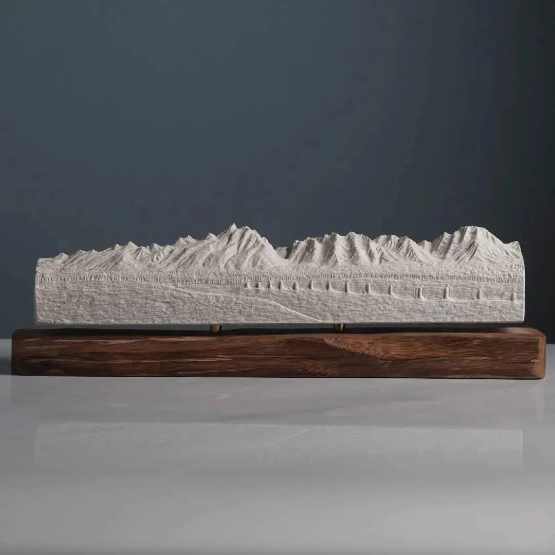 Grand Teton Sculpture (Panorama View, Wyoming) Sculpted Peaks