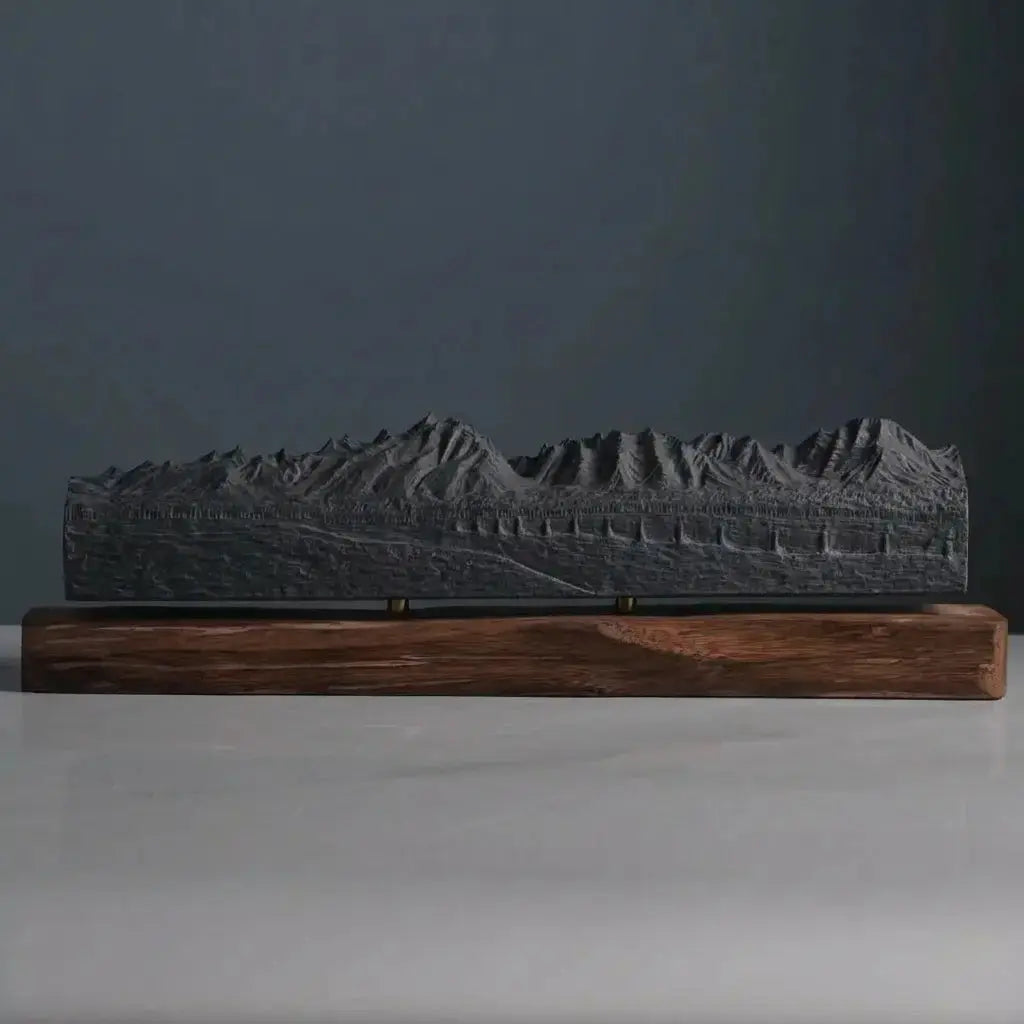 Grand Teton Sculpture (Panorama View, Wyoming) Sculpted Peaks