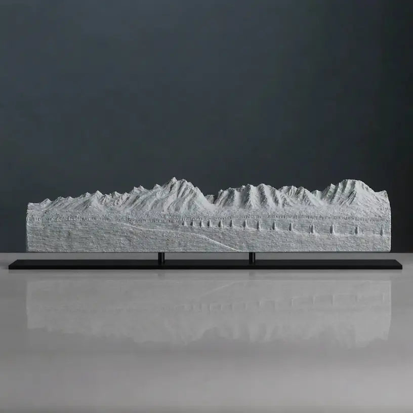 Grand Teton Sculpture (Panorama View, Wyoming) Sculpted Peaks