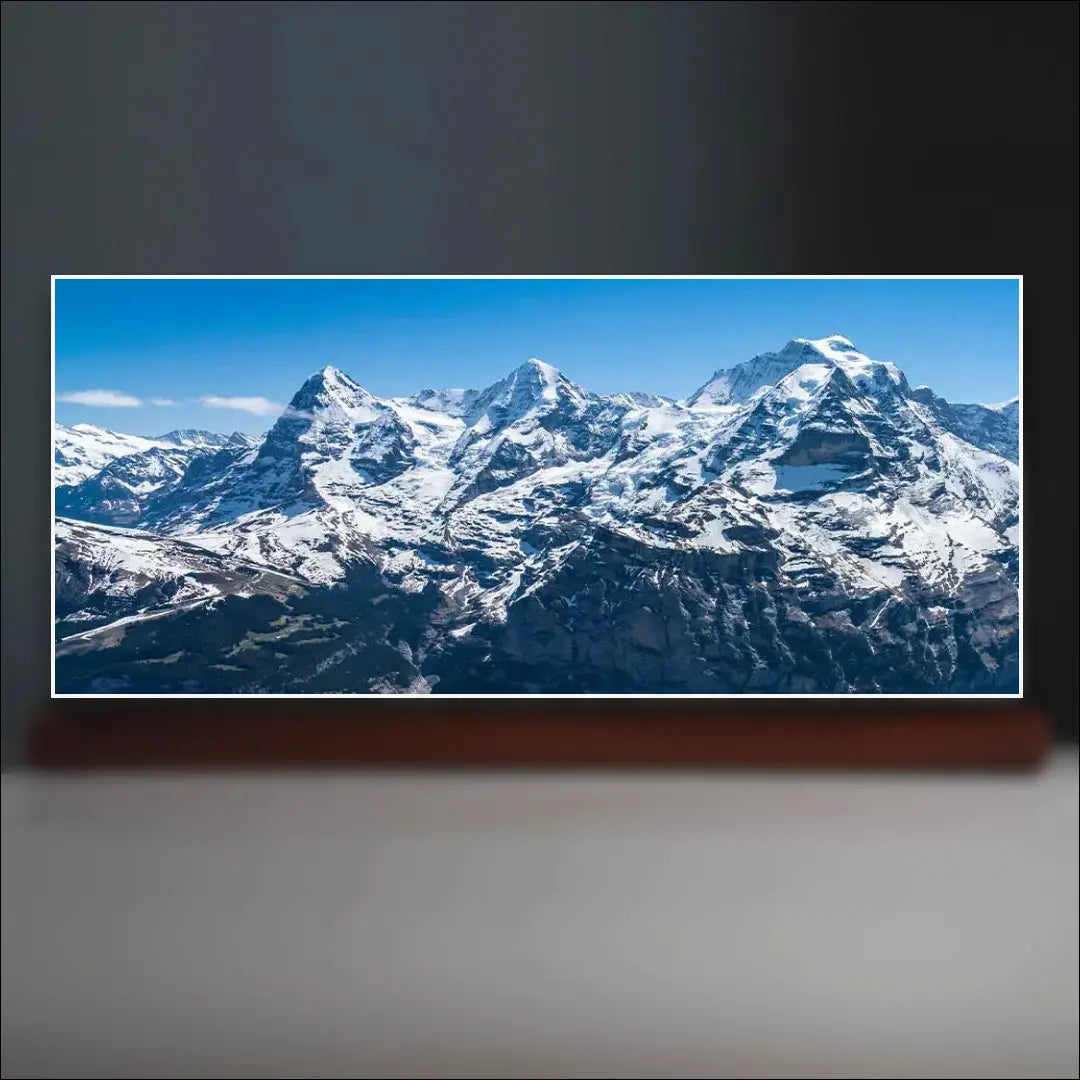 The Bernese Trio Sculpture (Eiger, Mönch, Jungfrau - View from Schilthorn, Bernese Alps, Switzerland) Sculpted Peaks