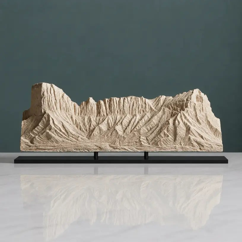 Tuwaiq Mountain Sculpture (View A, Saudi Arabia) Sculpted Peaks