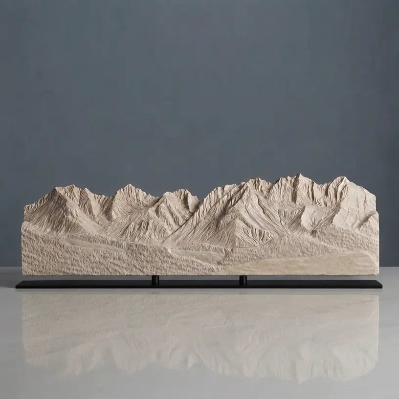 Wilder Kaiser Sculpture (Ellmau Farmhouse View, Tyrol, Austria) Sculpted Peaks