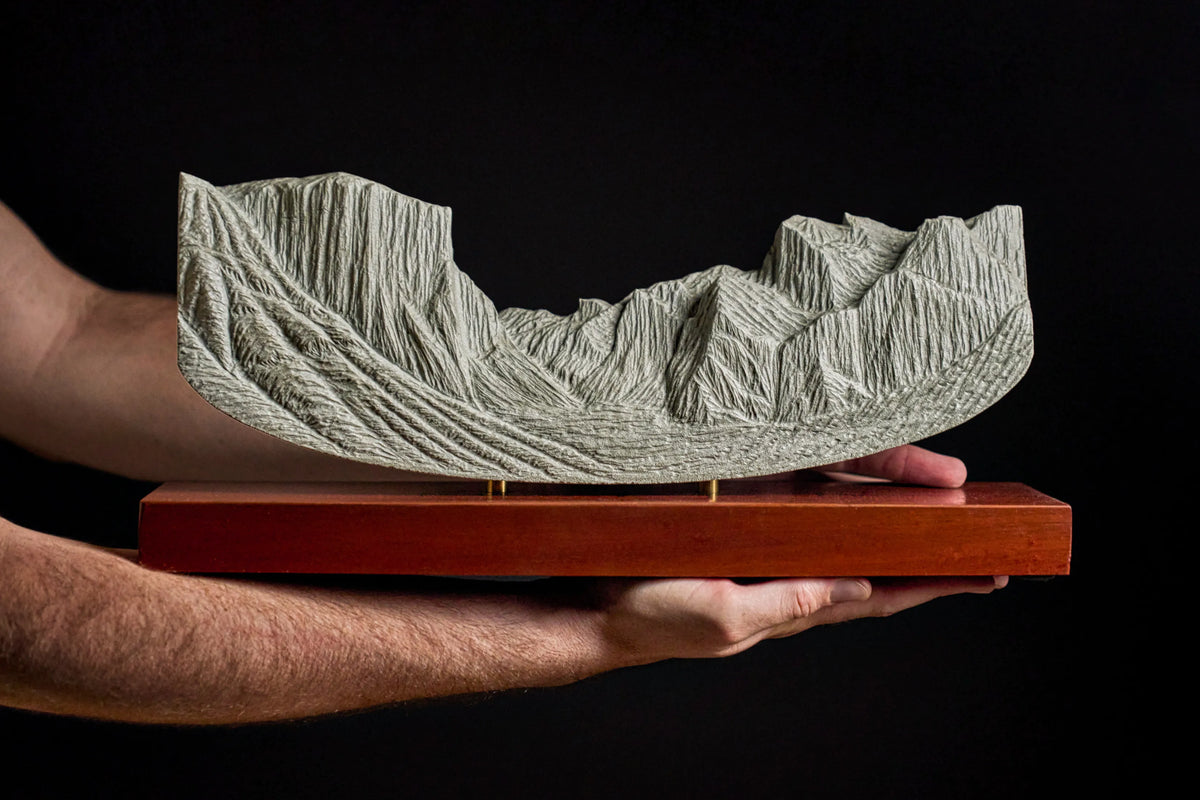 Yosemite Mountains Tunnel View Sculpture | Sculpted Peaks