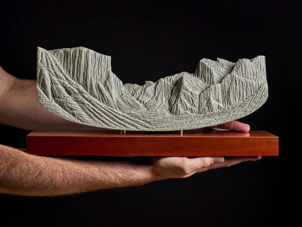 Yosemite Mountains Tunnel View Sculpture | Sculpted Peaks