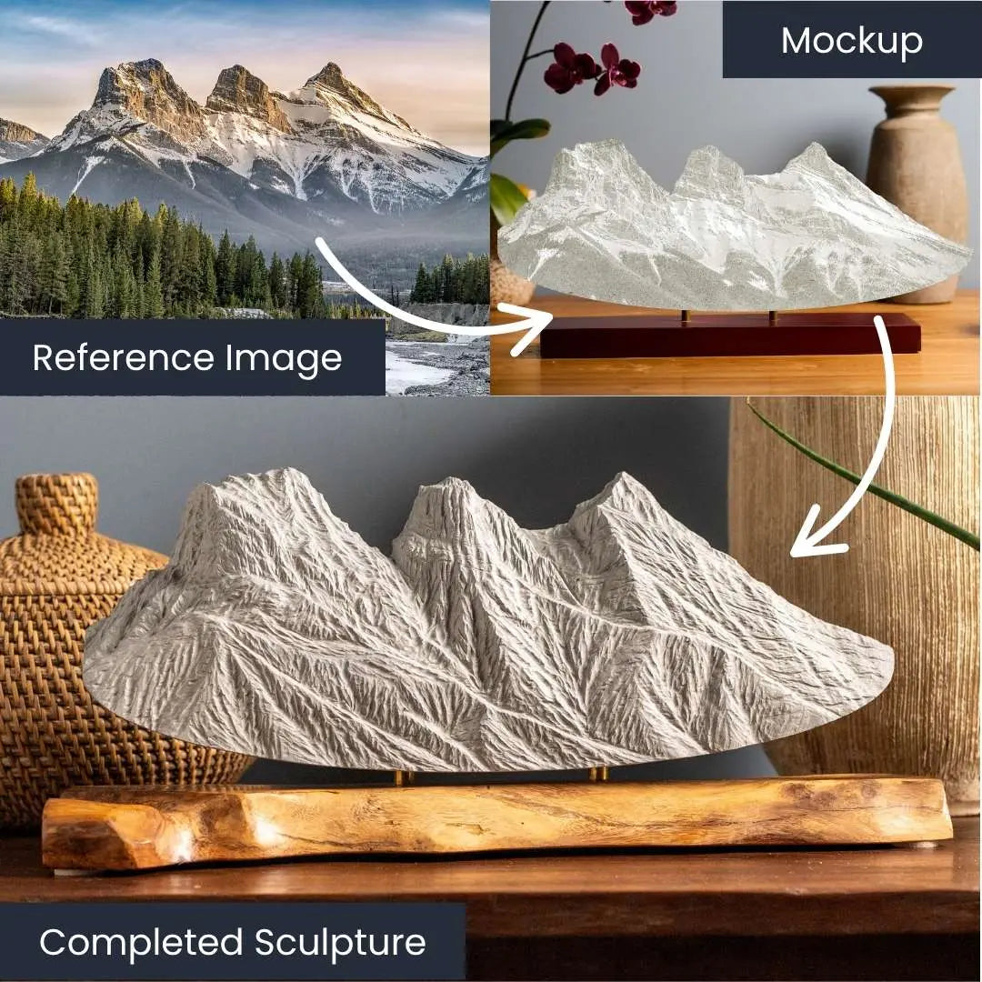 Mt. Rainier (View from Crystal Mountain)- First Edition Sculpture Sculpted Peaks