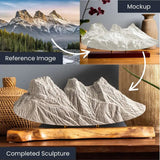 Hand-Carved Mountain Sculpture Sculpted Peaks