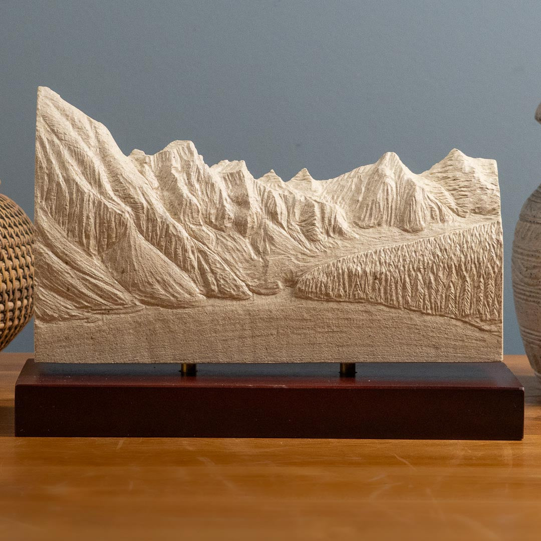 Continental Divide (View from Bierstadt Lake, Colorado) Sculpture Sculpted Peaks