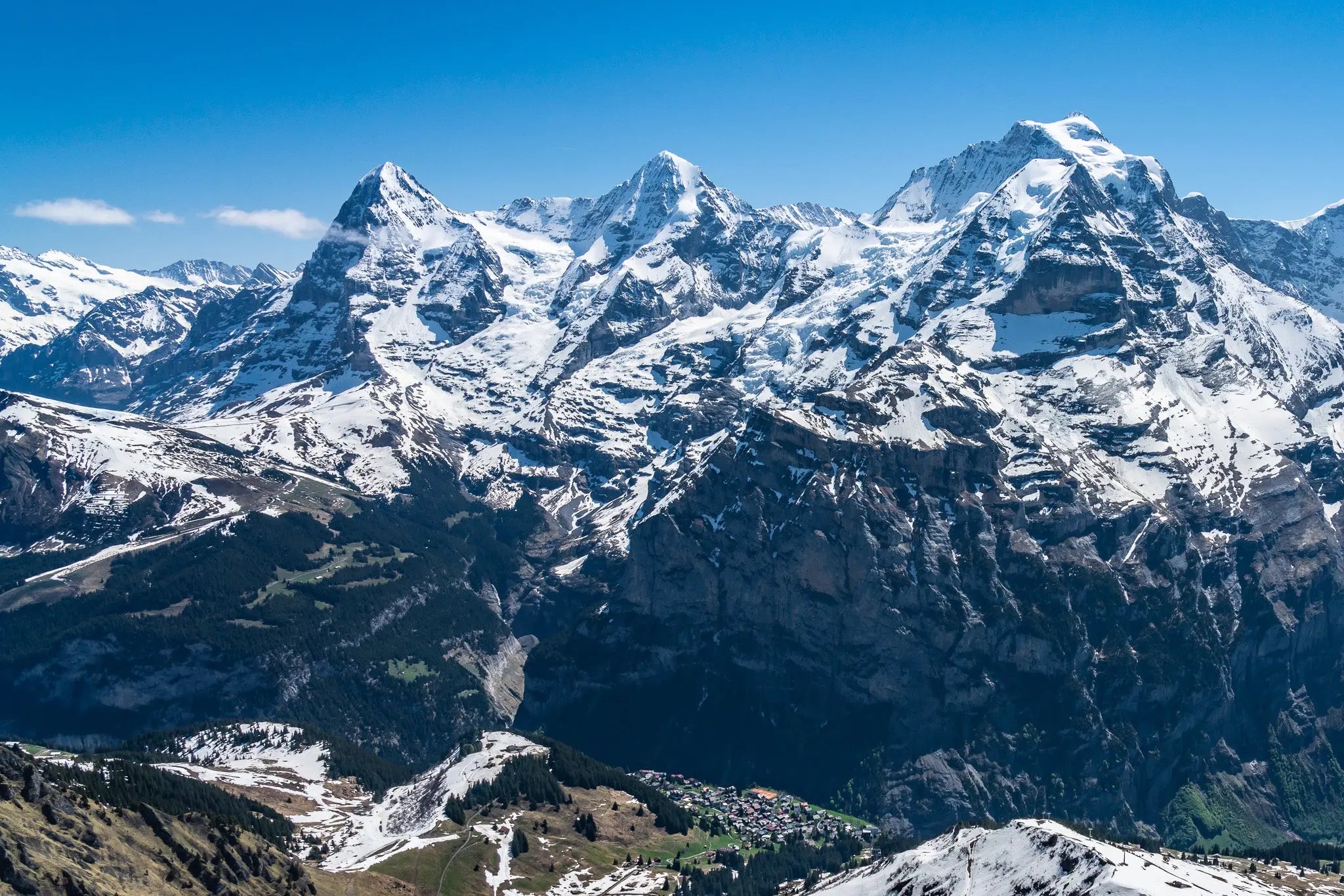 The Bernese Trio (Eiger, Mönch, Jungfrau - View from Schilthorn, Switzerland - Sample Sculpture) - SMPL 277 Sculpted Peaks